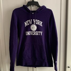 Purple NYU sweatshirt